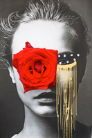 Golden Eye Red Rose by Dina Broadhurst